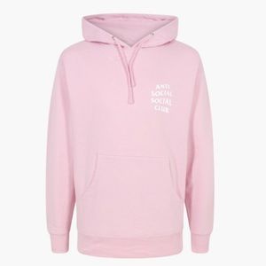 Know you better pink anti social club hoodie sweatshirt